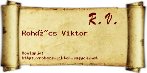 Rohács Viktor névjegykártya