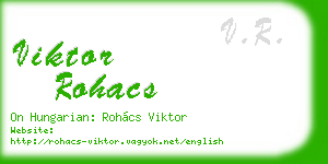 viktor rohacs business card