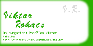 viktor rohacs business card